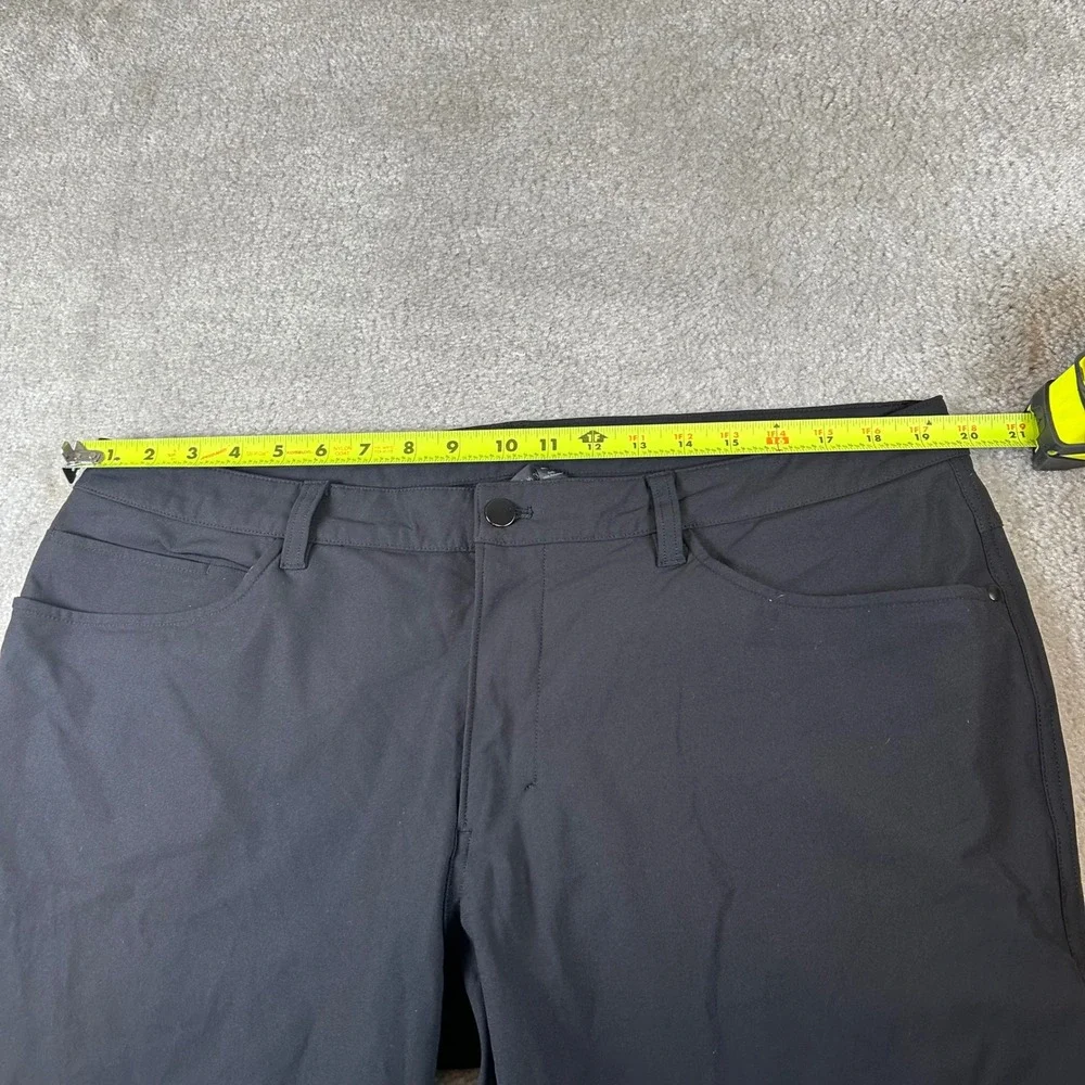 Lululemon ABC Pants Mens 38x32 Black Technical Performance 5-Pocket Trousers